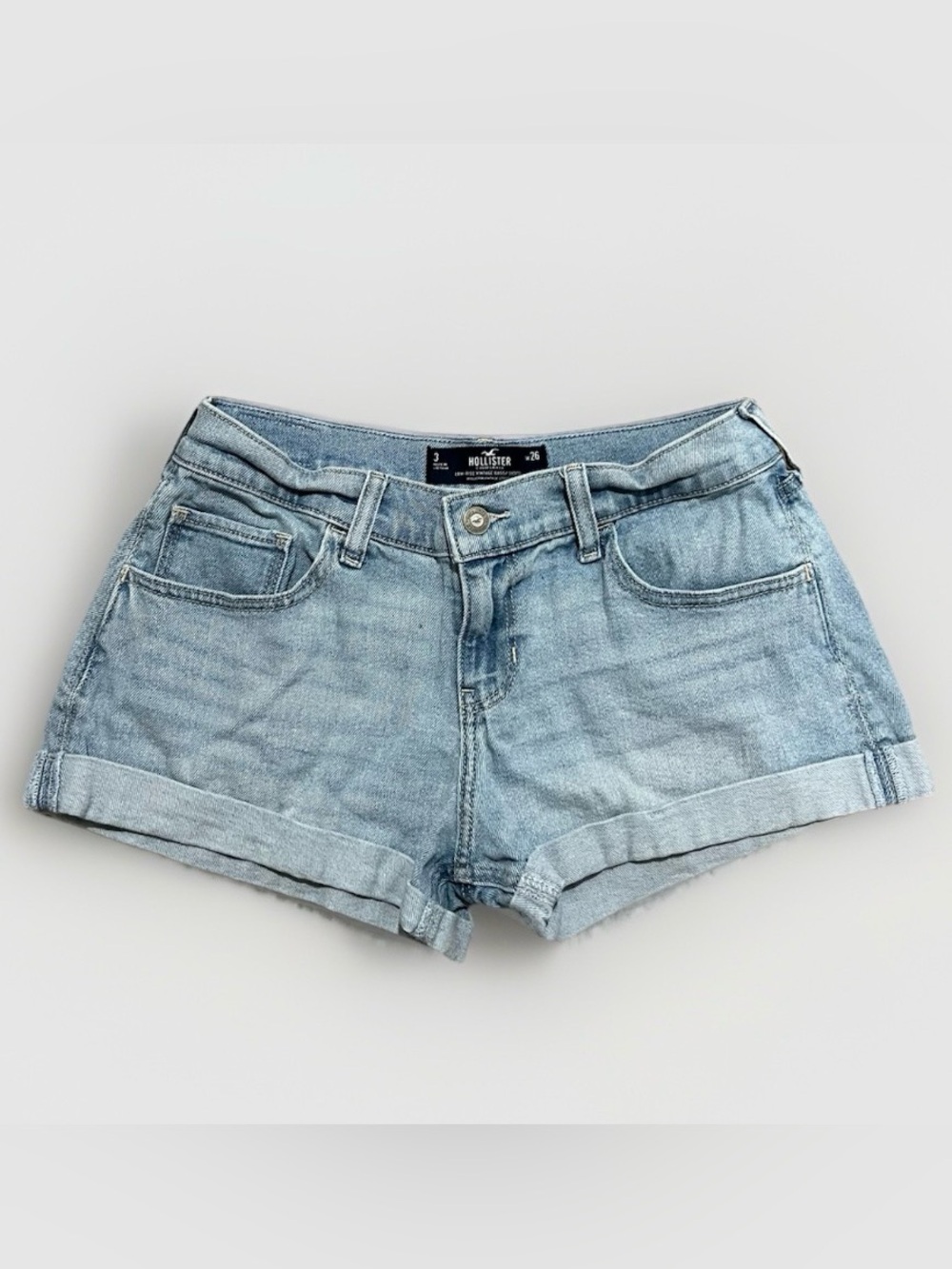 Hollister Low-Rise Vintage Baggy Denim Shorts Light Blue Women's Size 3/26